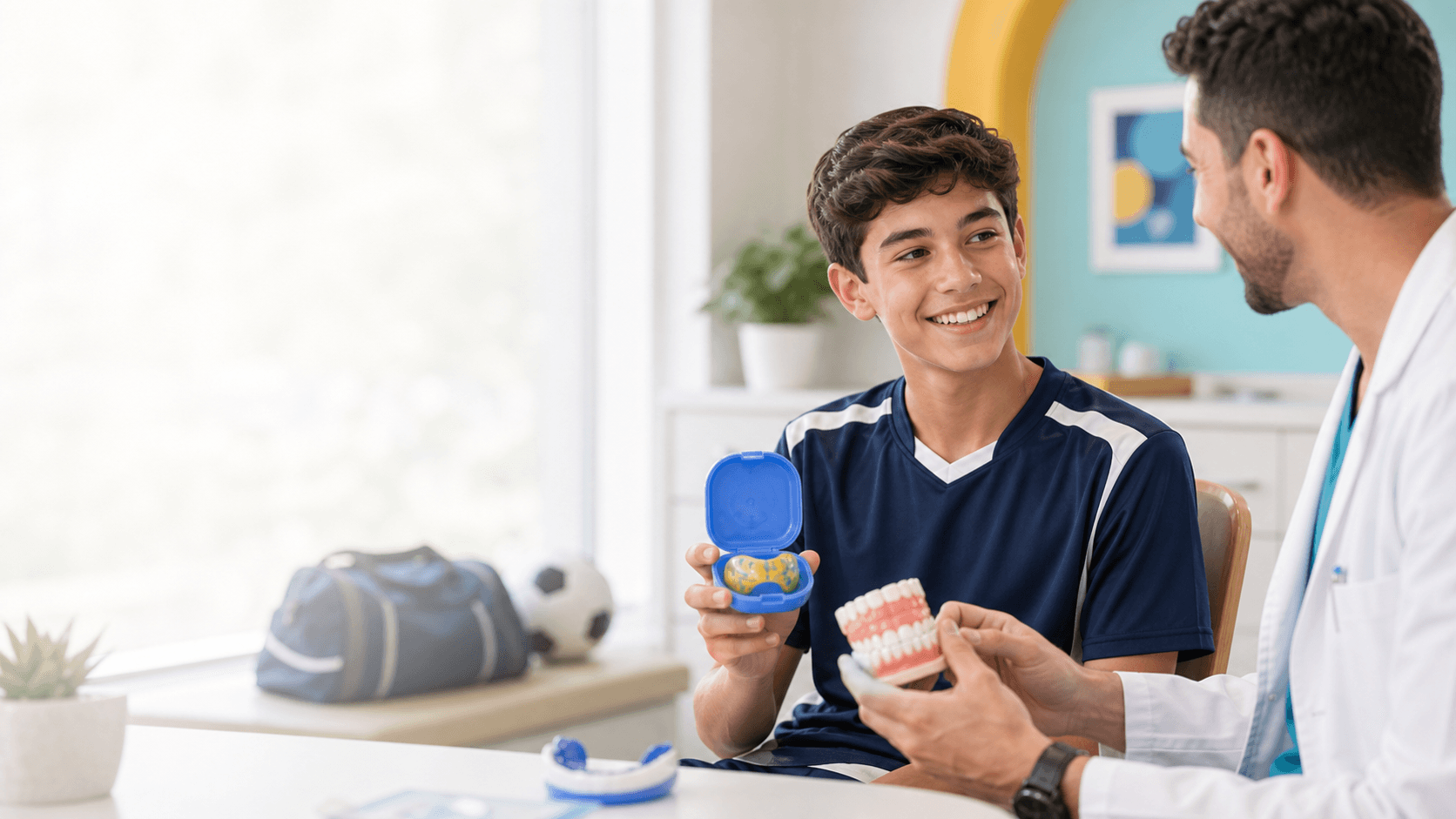 Custom sports mouth guard consultation at Kidzy Dental